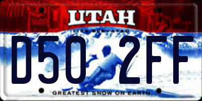 UT license plate D502FF