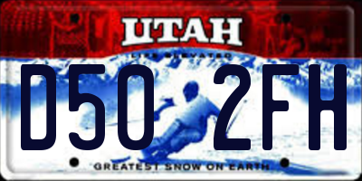 UT license plate D502FH
