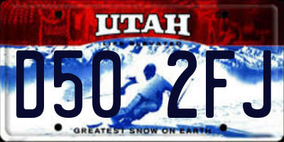 UT license plate D502FJ