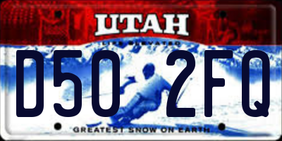 UT license plate D502FQ