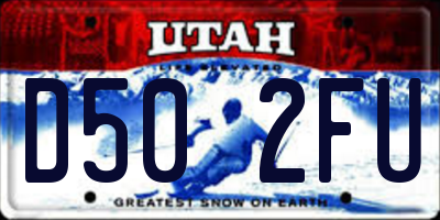 UT license plate D502FU
