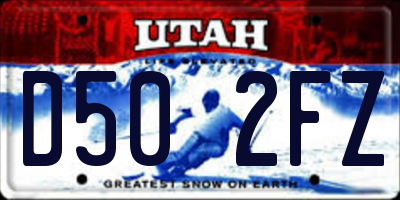 UT license plate D502FZ