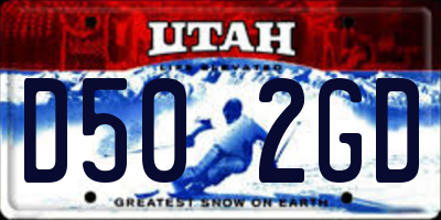 UT license plate D502GD