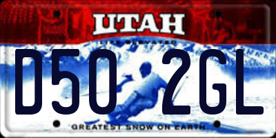 UT license plate D502GL