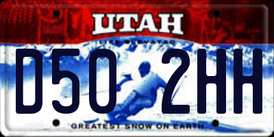UT license plate D502HH
