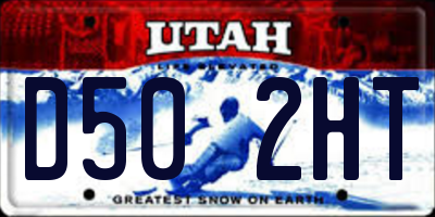 UT license plate D502HT