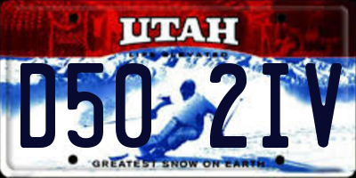 UT license plate D502IV