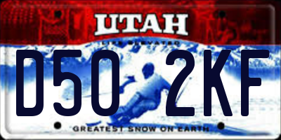 UT license plate D502KF