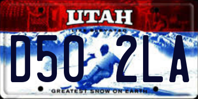 UT license plate D502LA