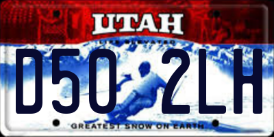 UT license plate D502LH