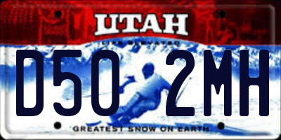 UT license plate D502MH
