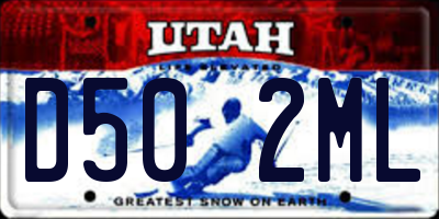 UT license plate D502ML