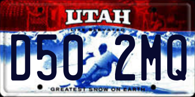 UT license plate D502MQ