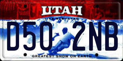 UT license plate D502NB