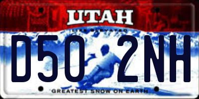 UT license plate D502NH