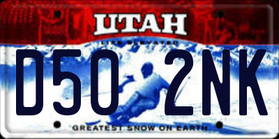 UT license plate D502NK