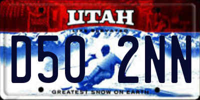 UT license plate D502NN
