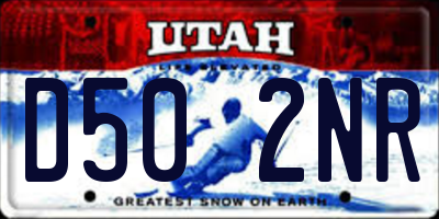 UT license plate D502NR