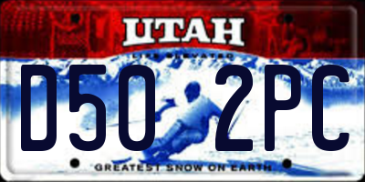UT license plate D502PC