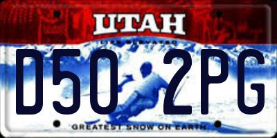 UT license plate D502PG