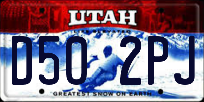 UT license plate D502PJ
