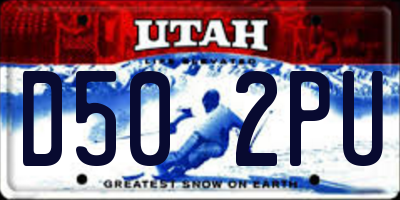 UT license plate D502PU