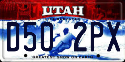 UT license plate D502PX