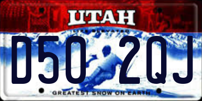 UT license plate D502QJ