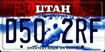 UT license plate D502RF