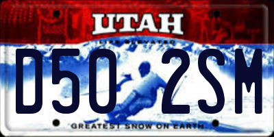 UT license plate D502SM