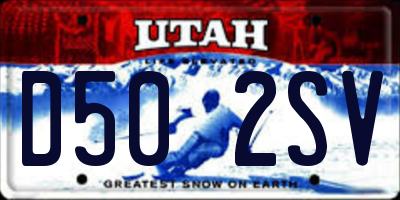 UT license plate D502SV