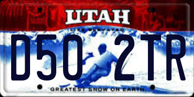 UT license plate D502TR