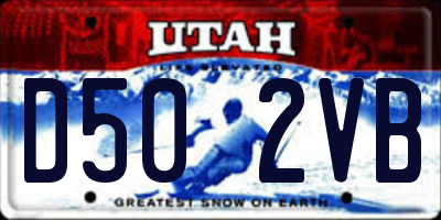 UT license plate D502VB