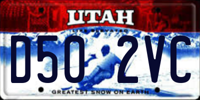 UT license plate D502VC