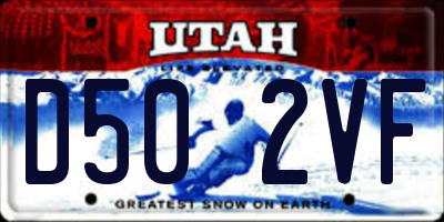 UT license plate D502VF