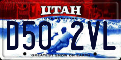 UT license plate D502VL