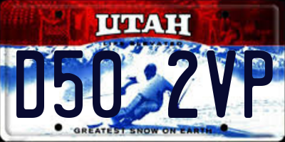 UT license plate D502VP