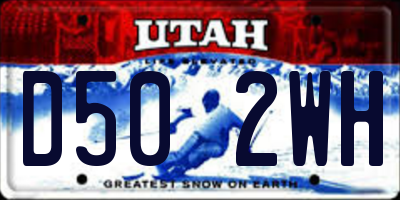 UT license plate D502WH