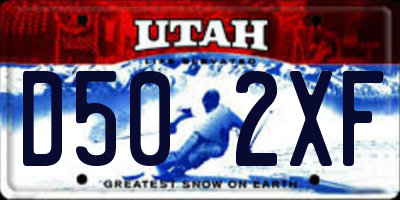 UT license plate D502XF