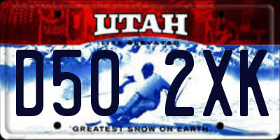 UT license plate D502XK