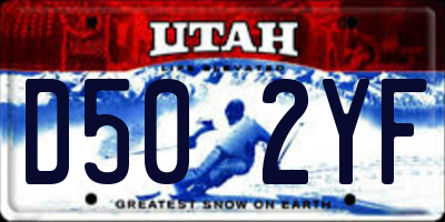 UT license plate D502YF