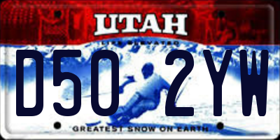 UT license plate D502YW