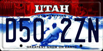 UT license plate D502ZN
