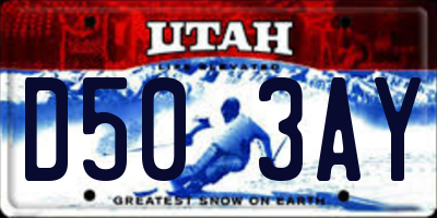 UT license plate D503AY