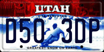 UT license plate D503DP