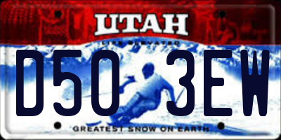 UT license plate D503EW