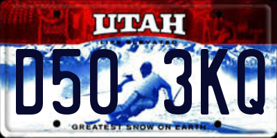 UT license plate D503KQ