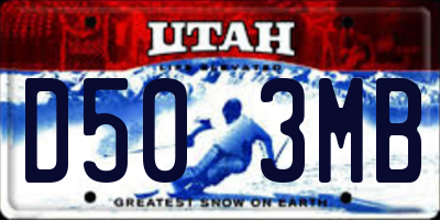 UT license plate D503MB