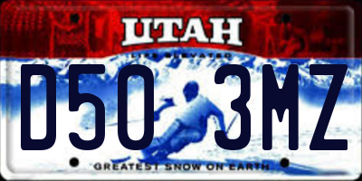 UT license plate D503MZ