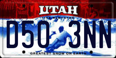 UT license plate D503NN